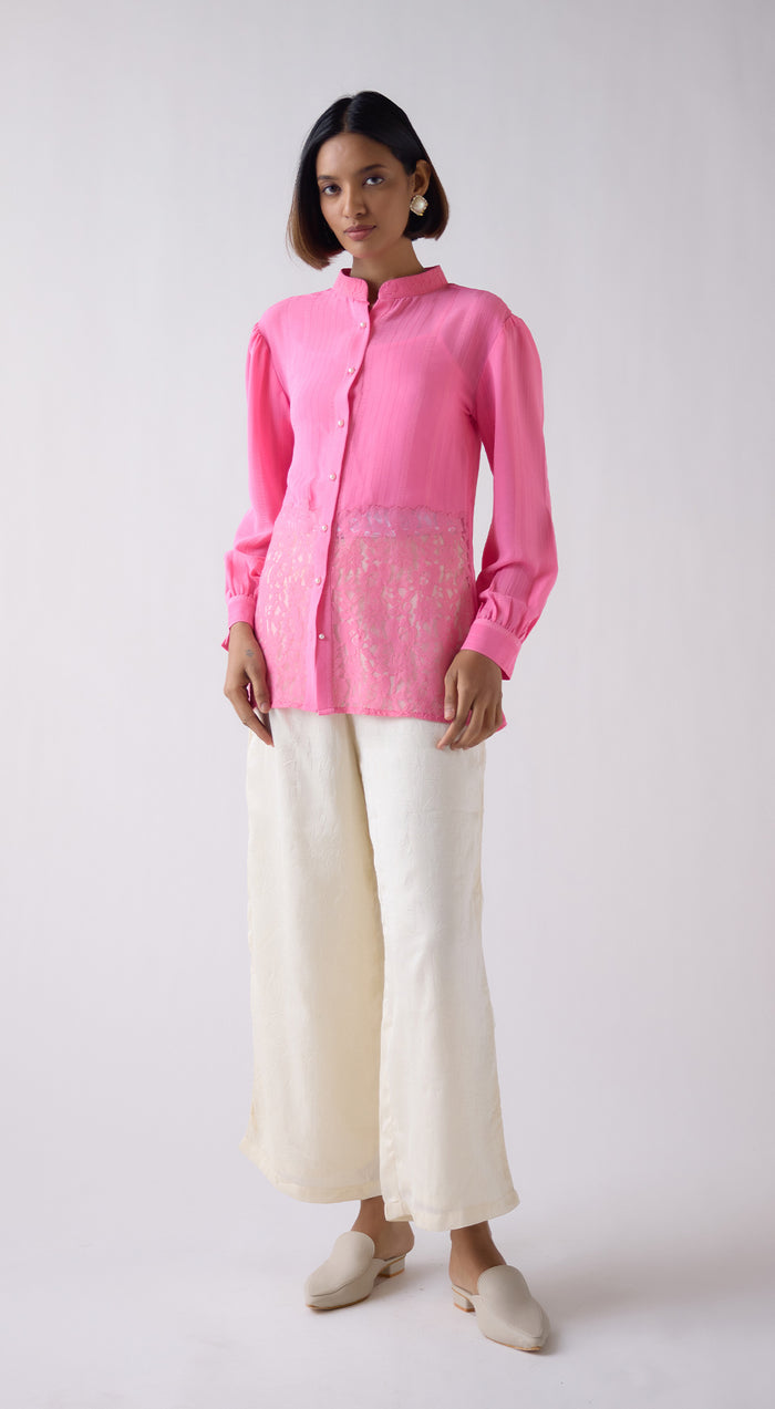Pink Shantley Lace Shirt