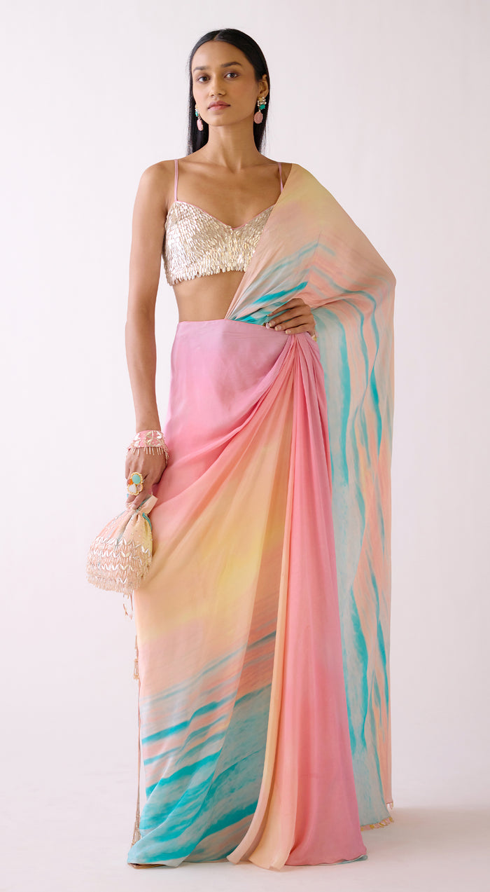 The Sunset Saree