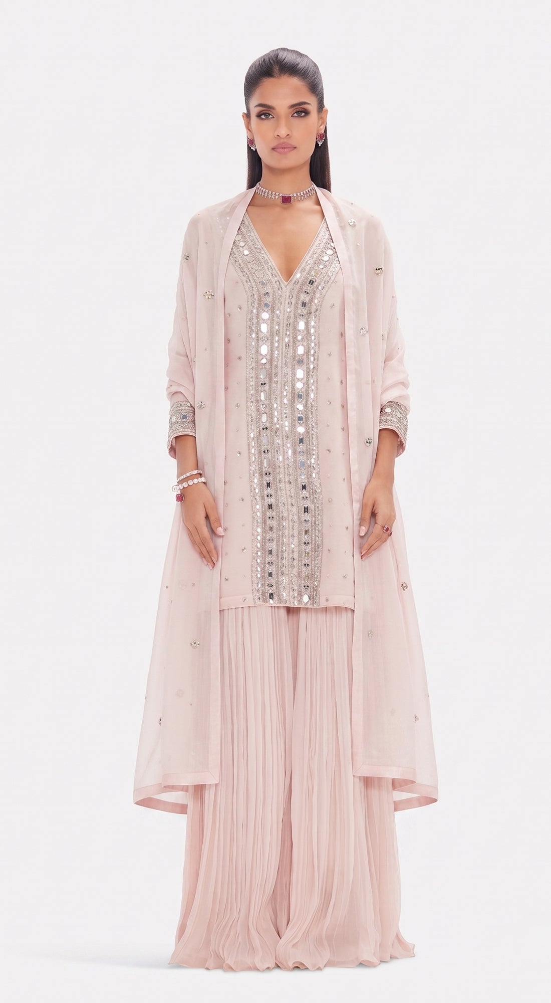 The Mirror Glow Sharara Set