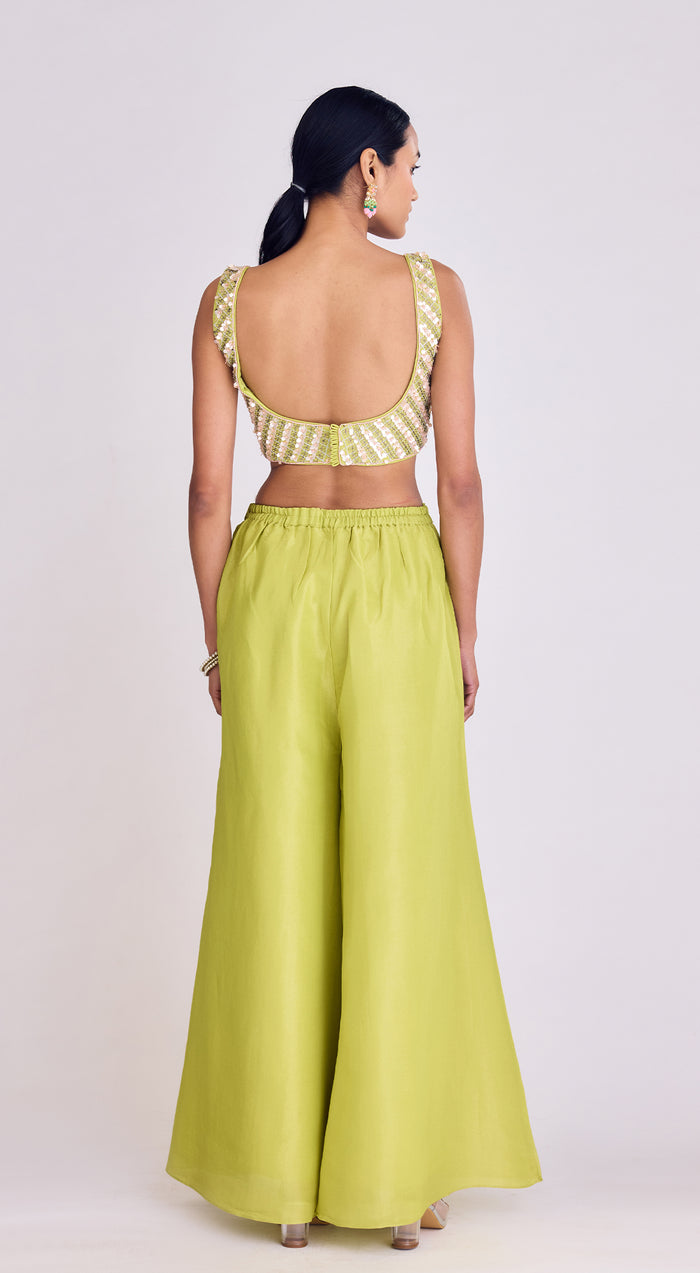 Lime Tissue Cape Set