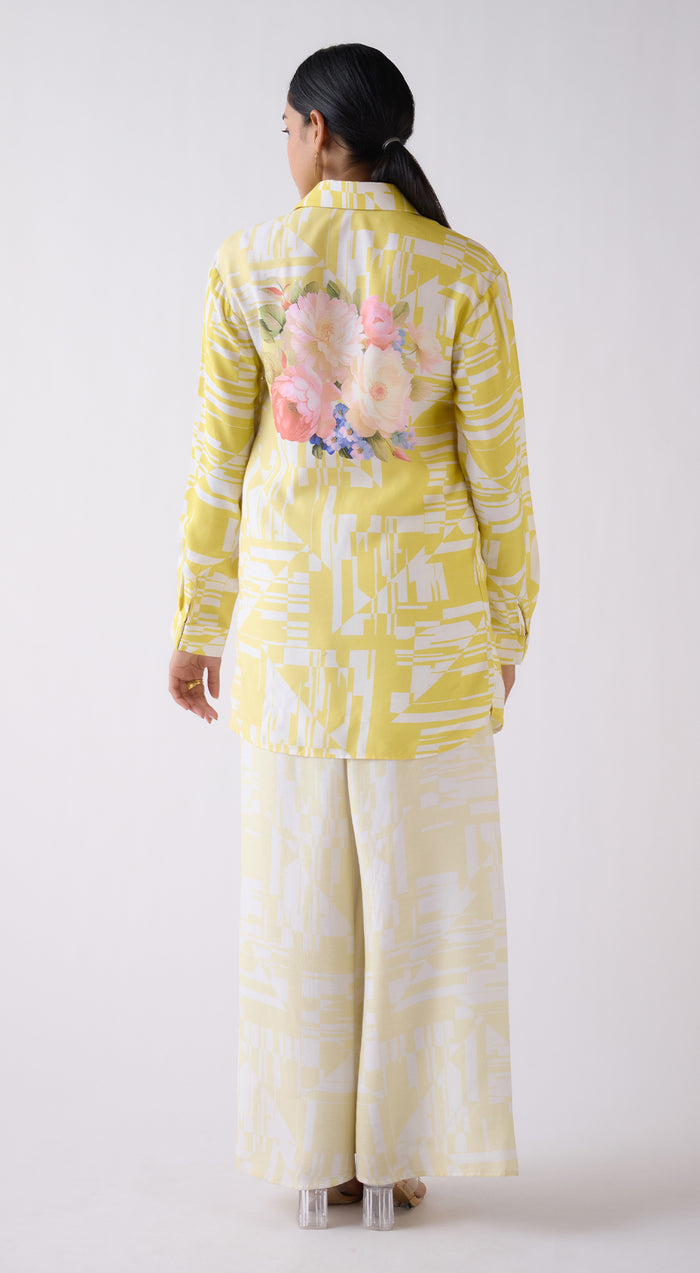Yellow Muslin Printed Co-ord Set