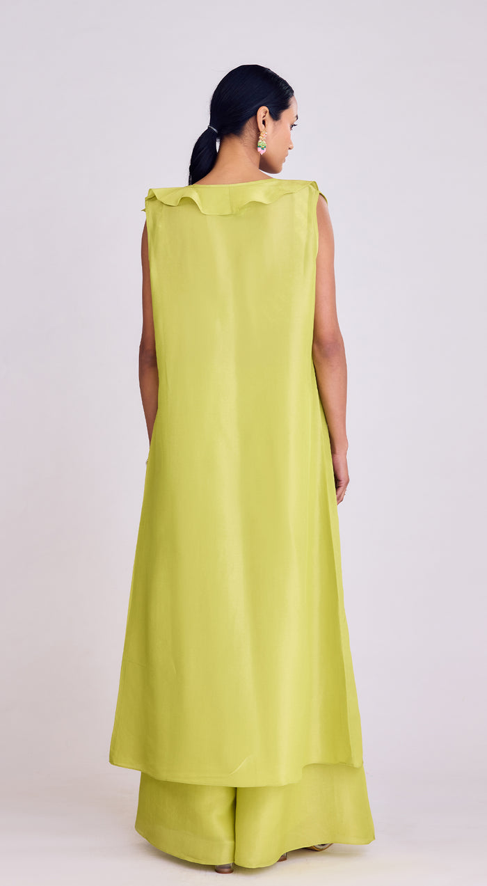 Lime Tissue Cape Set