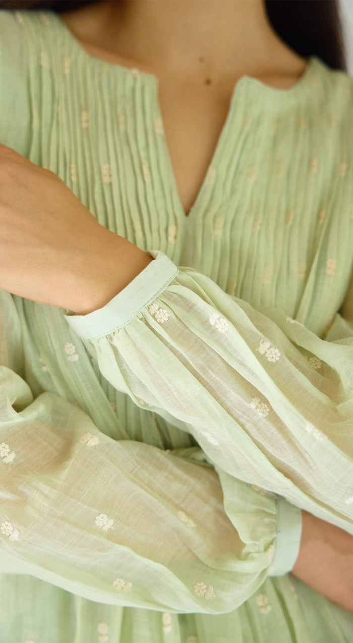 Lime Blush Cotton Tunic
