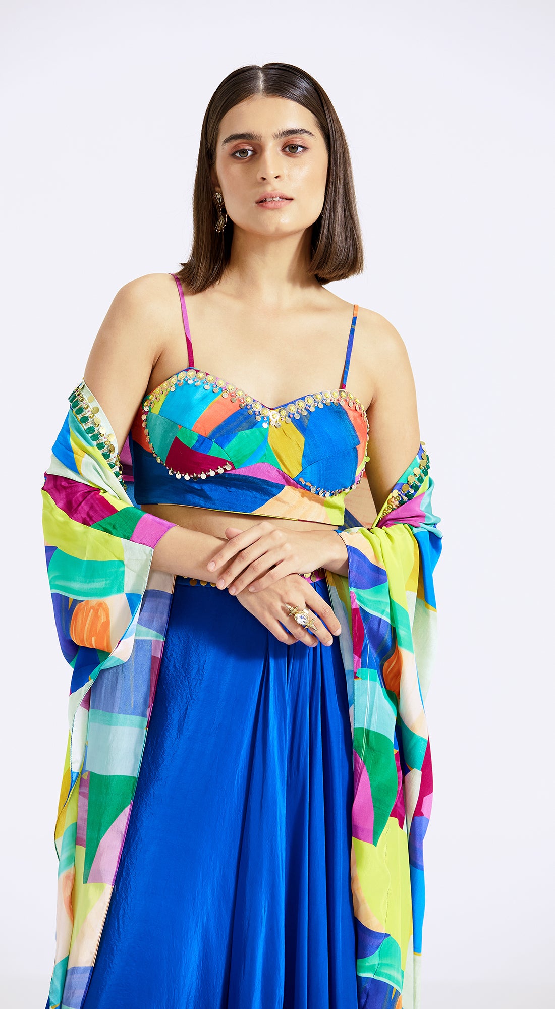 Multicolored Skirt Set