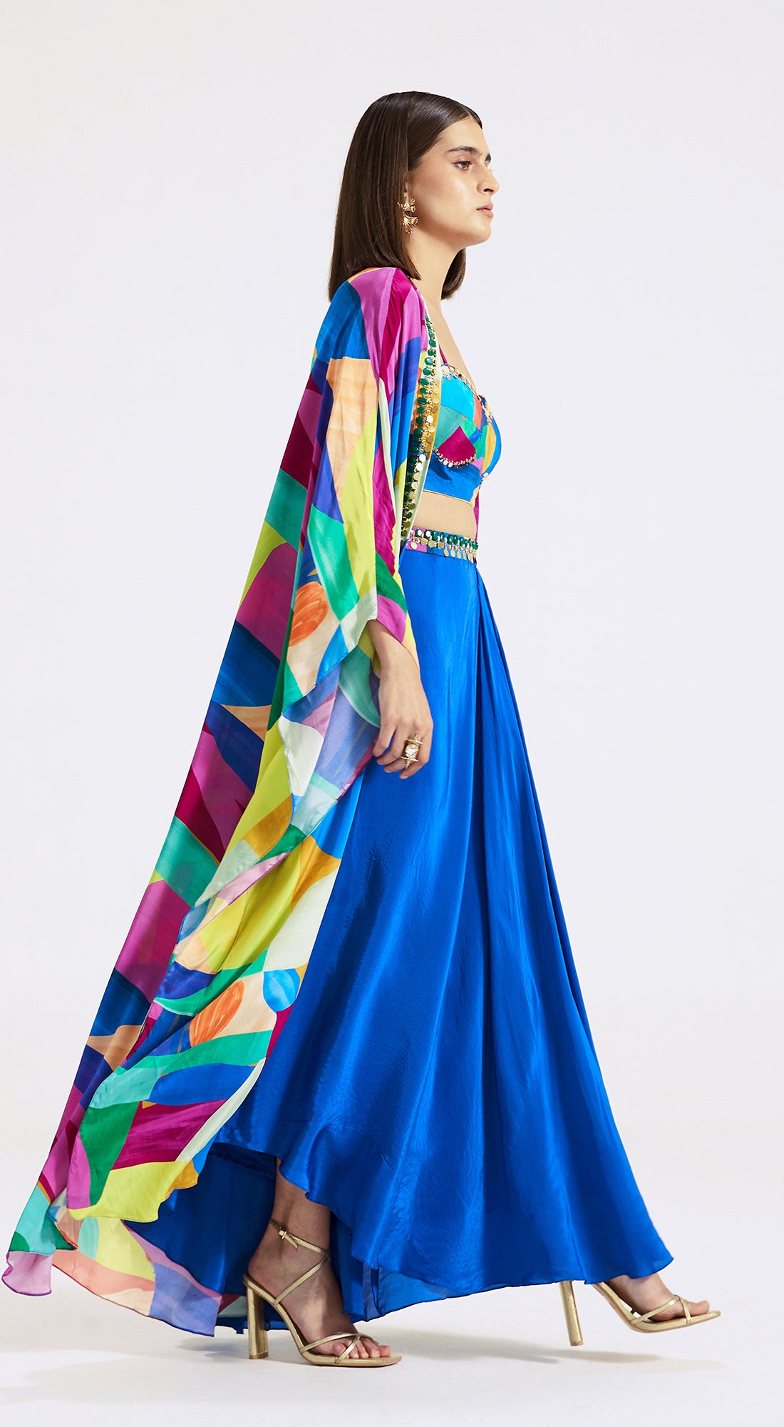 Multicolored Skirt Set