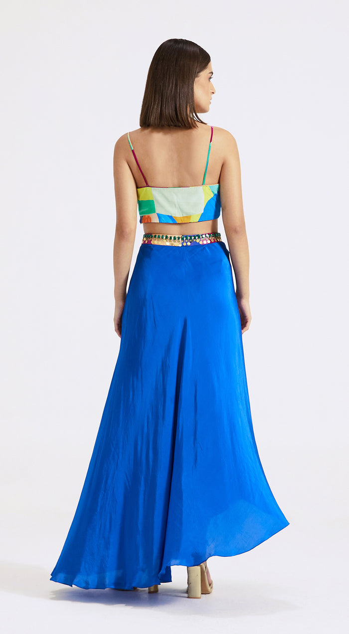 Multicolored Skirt Set