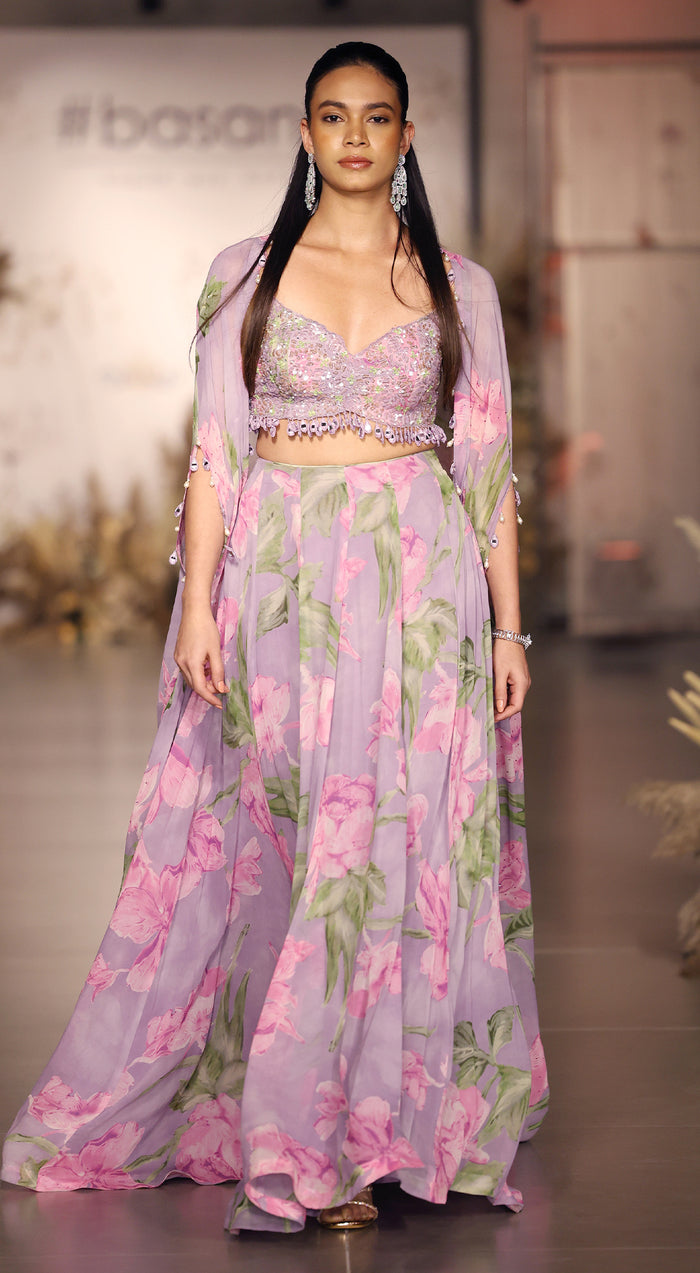 The Mystical Lilacs Cape Set