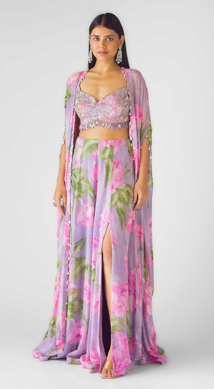The Mystical Lilacs Cape Set