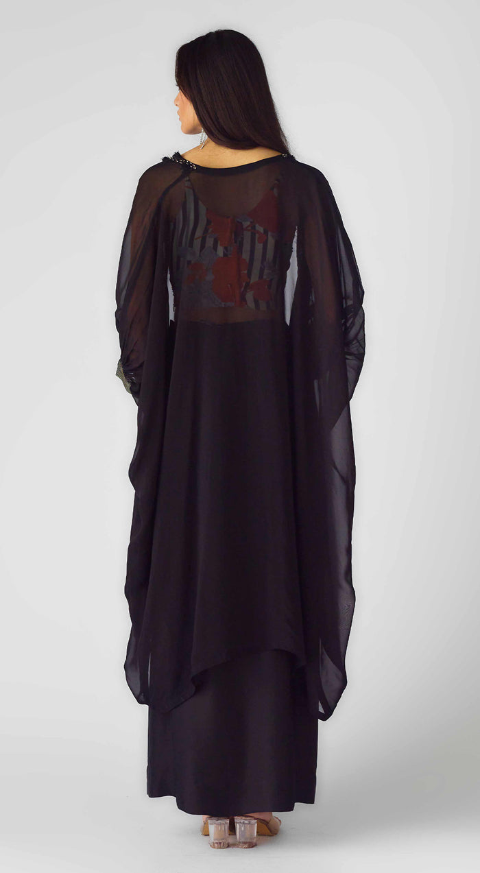 The Tangerine Mirage Sharara & Cape Set