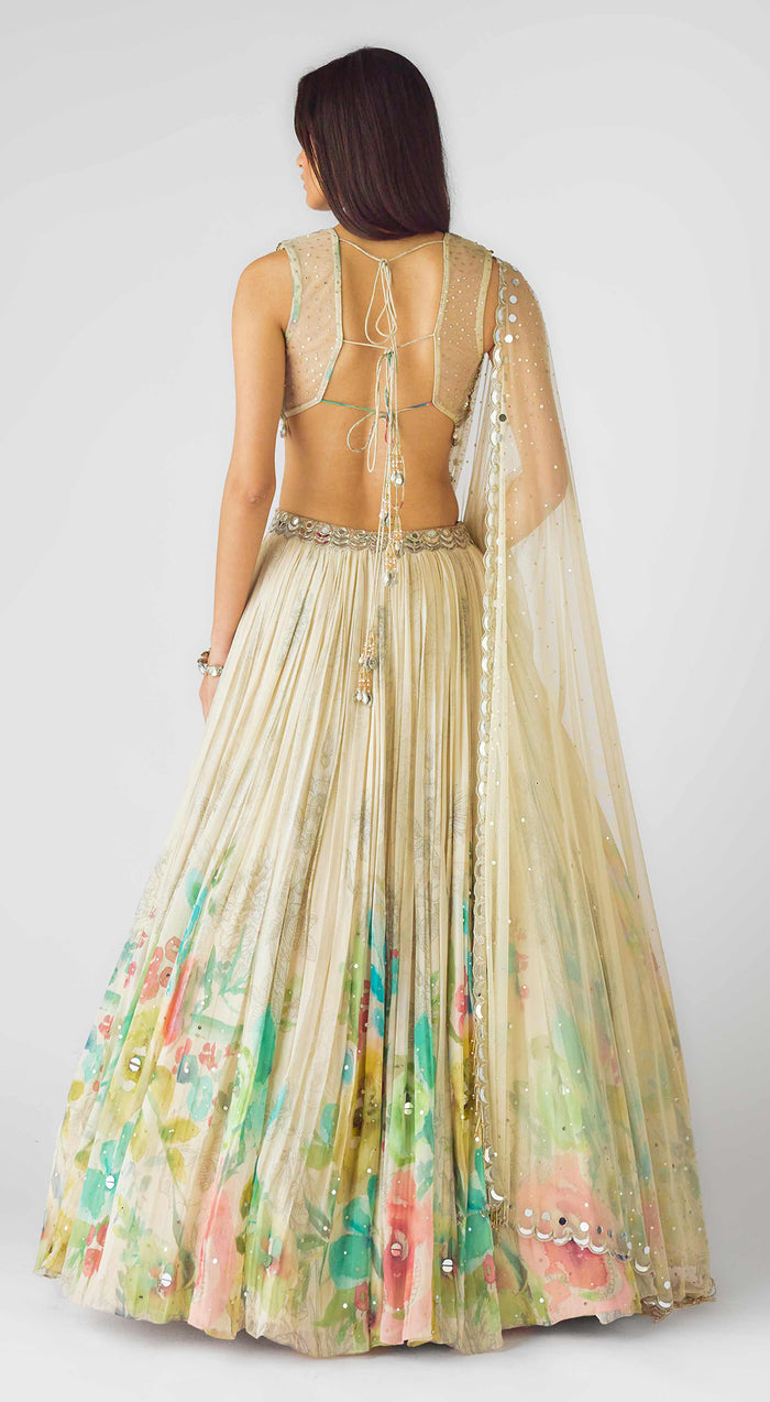 The Coral Wilderness Lehenga