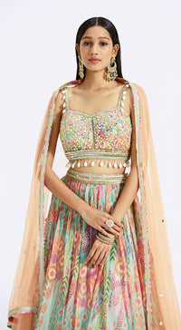 Multicoloured Lehenga Set