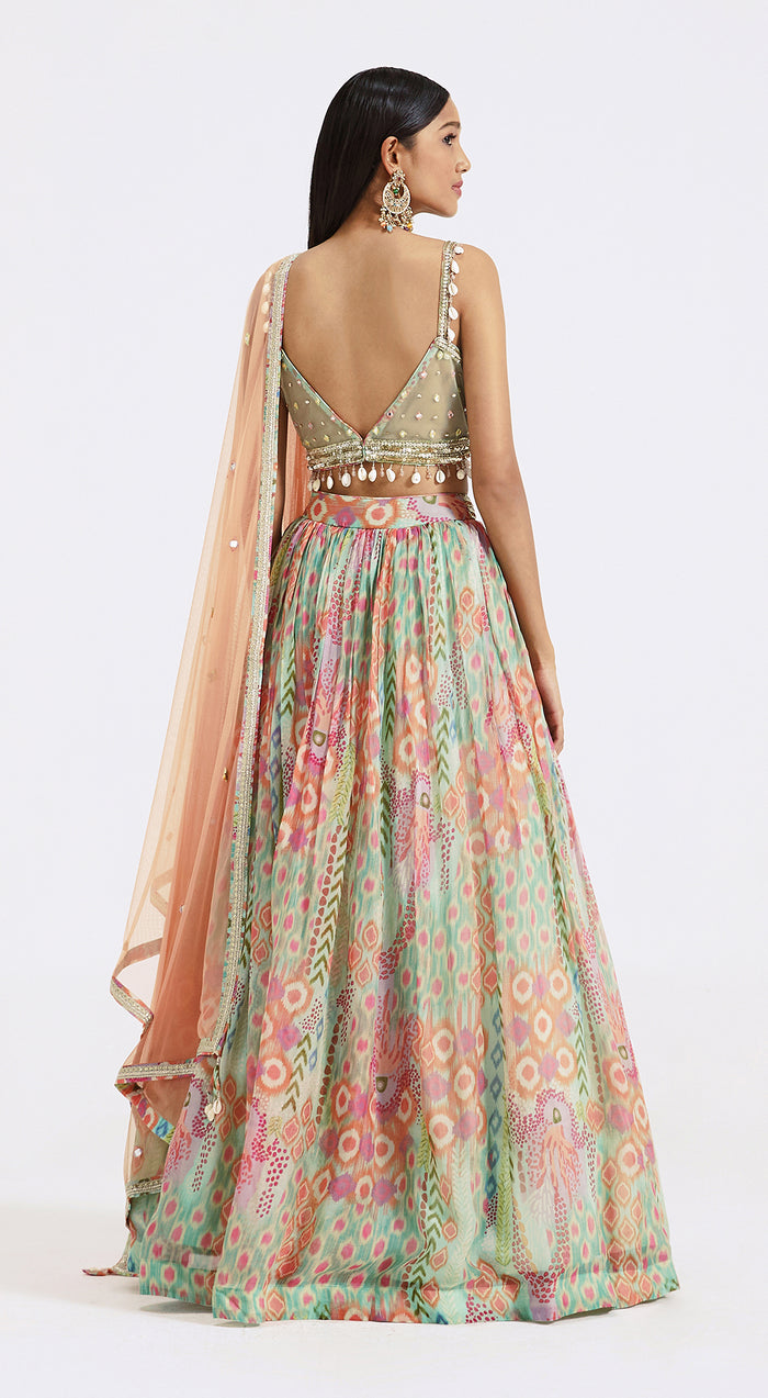 Multicoloured Lehenga Set