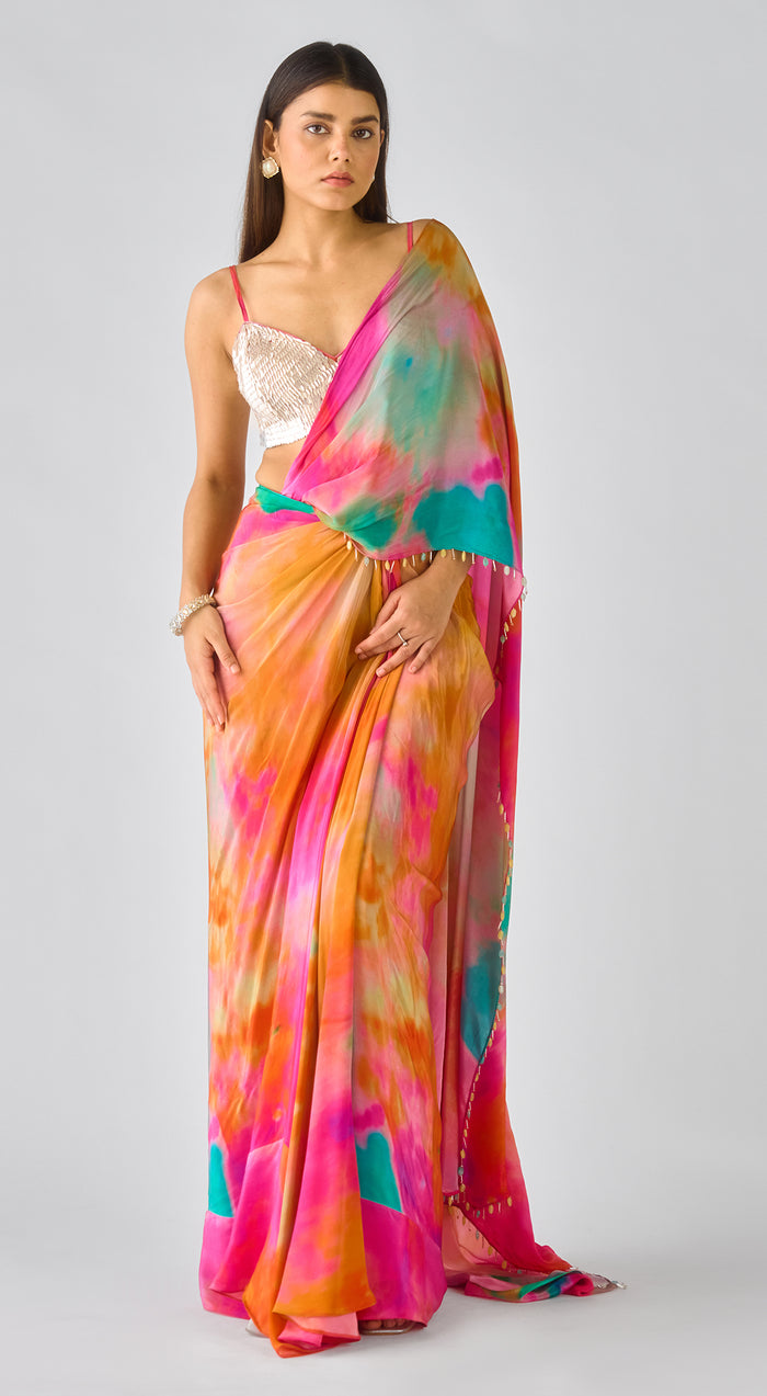 The Sunlit Horizon Saree