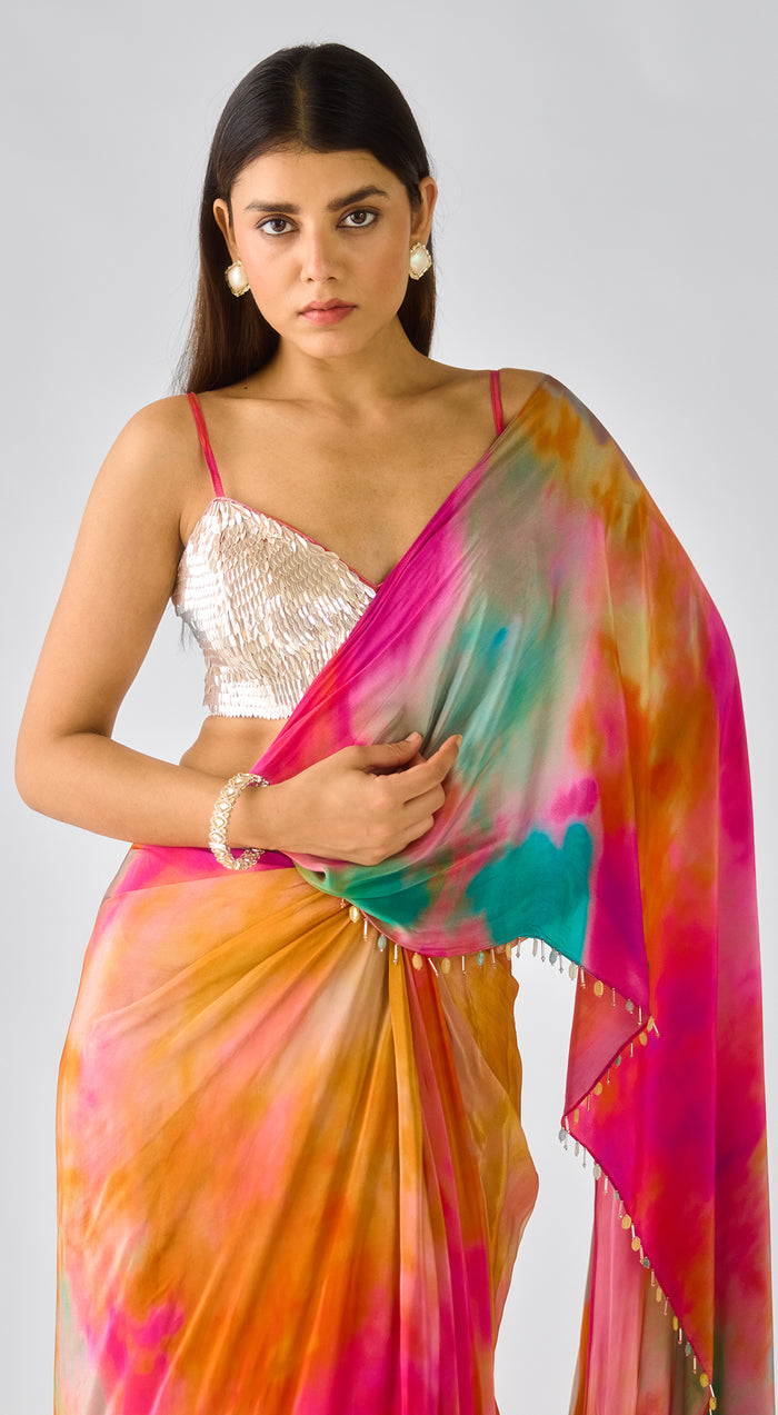 The Sunlit Horizon Saree
