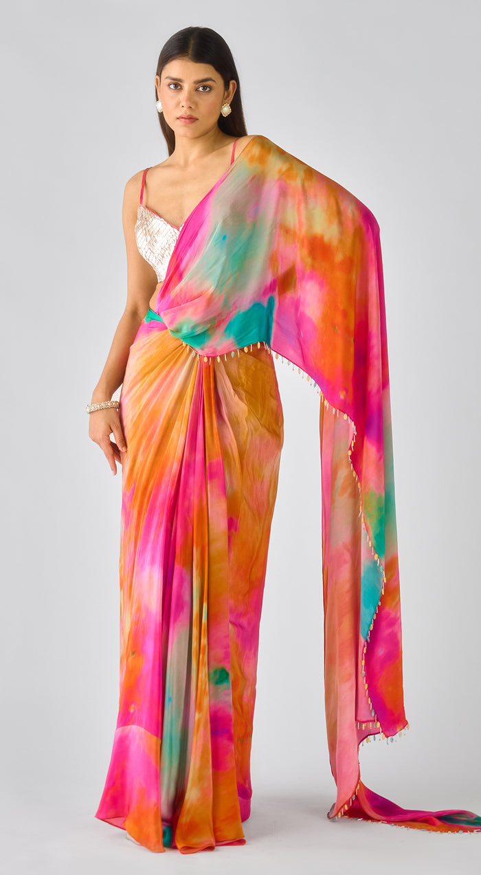 The Sunlit Horizon Saree