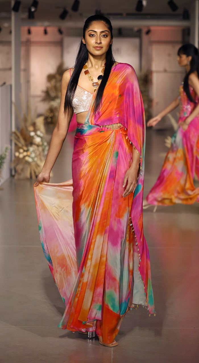 The Sunlit Horizon Saree