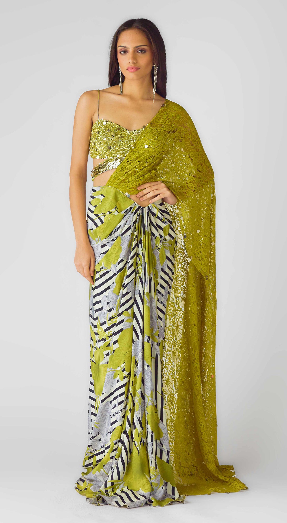 The Neon Sauvage Draped Saree