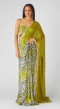 The Neon Sauvage Draped Saree