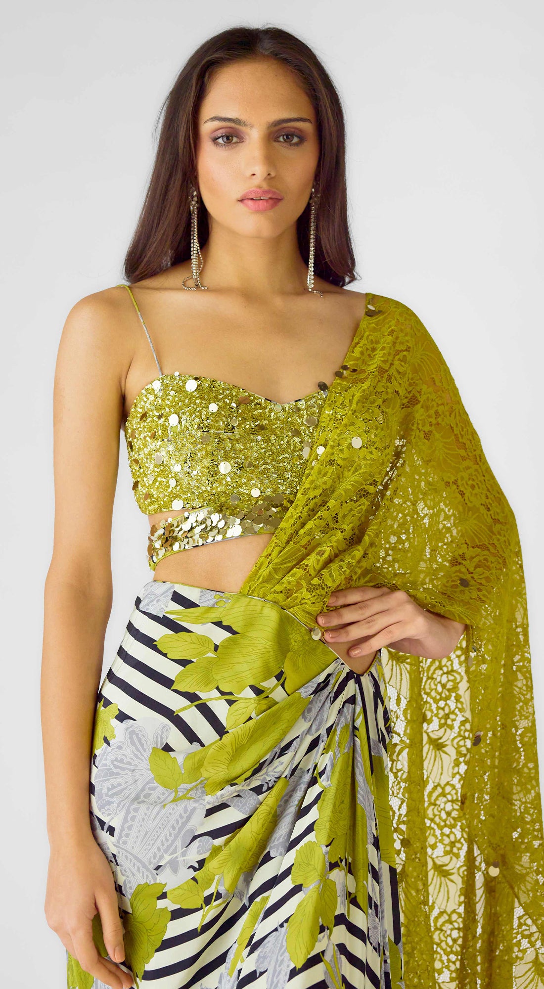 The Neon Sauvage Draped Saree