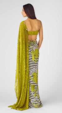 The Neon Sauvage Draped Saree