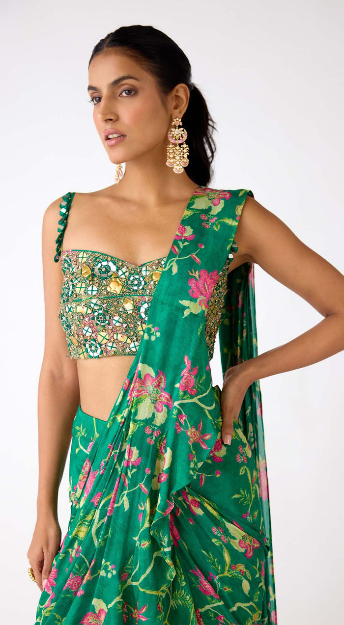 The Eden Blossom Drape Saree