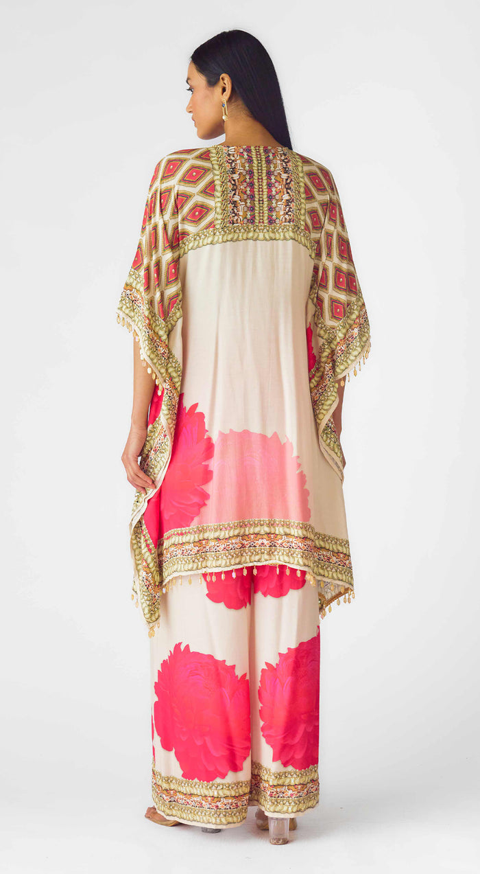 Ivory Muslin Embroidered Suit Set