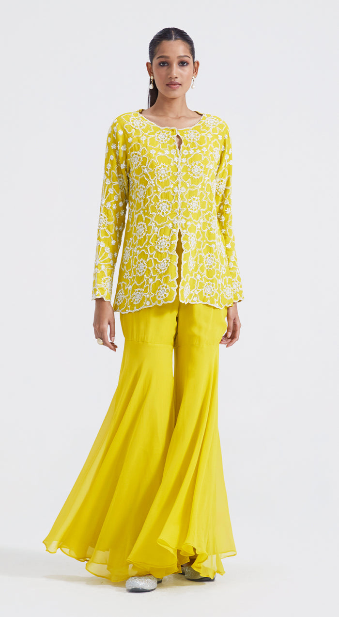 Lime Embroidered Co-Ords