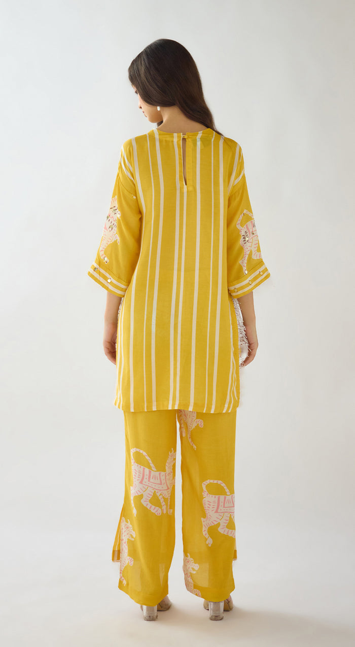 Yellow Tygra Myth Cotton Co-ord Set