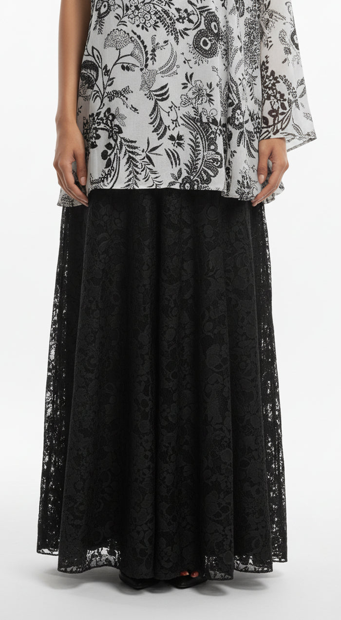 White Crepe Embroidered Sharara Set