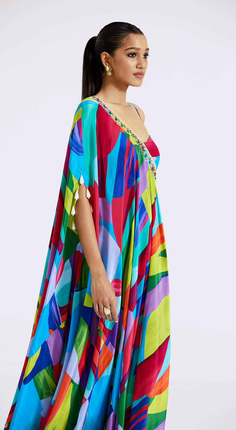 Multicolored Asymmetric Dress