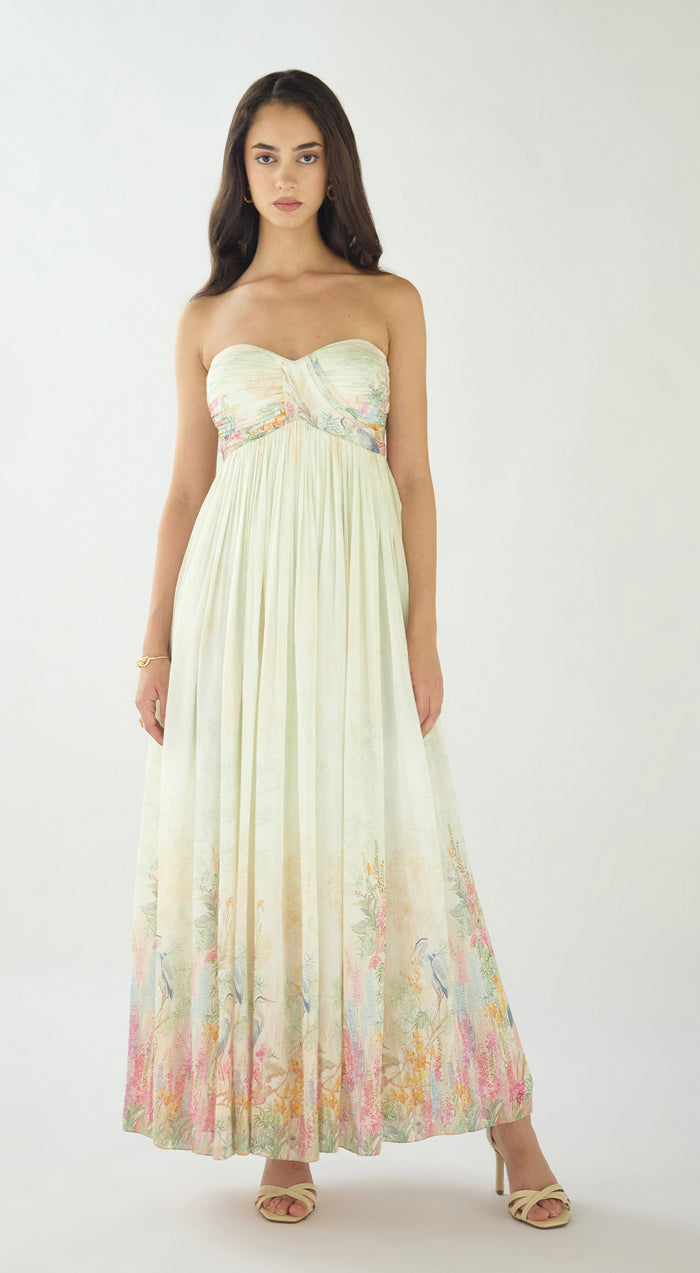 Ivory Aurora Summer Silk Dress