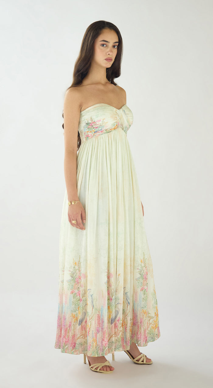 Ivory Aurora Summer Silk Dress