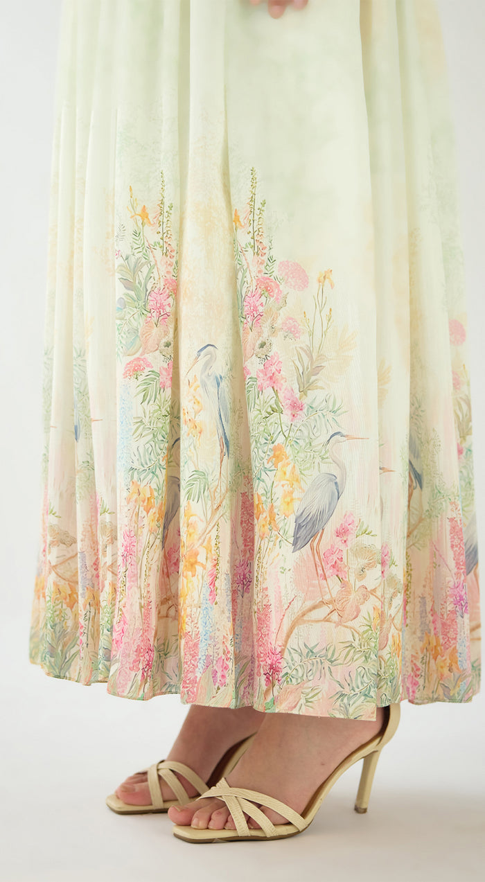 Ivory Aurora Summer Silk Dress