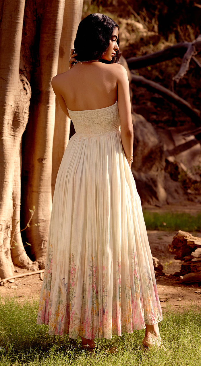 Ivory Aurora Summer Silk Dress