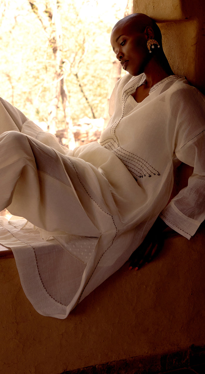 Ivory Essence Cotton Co-ord Set