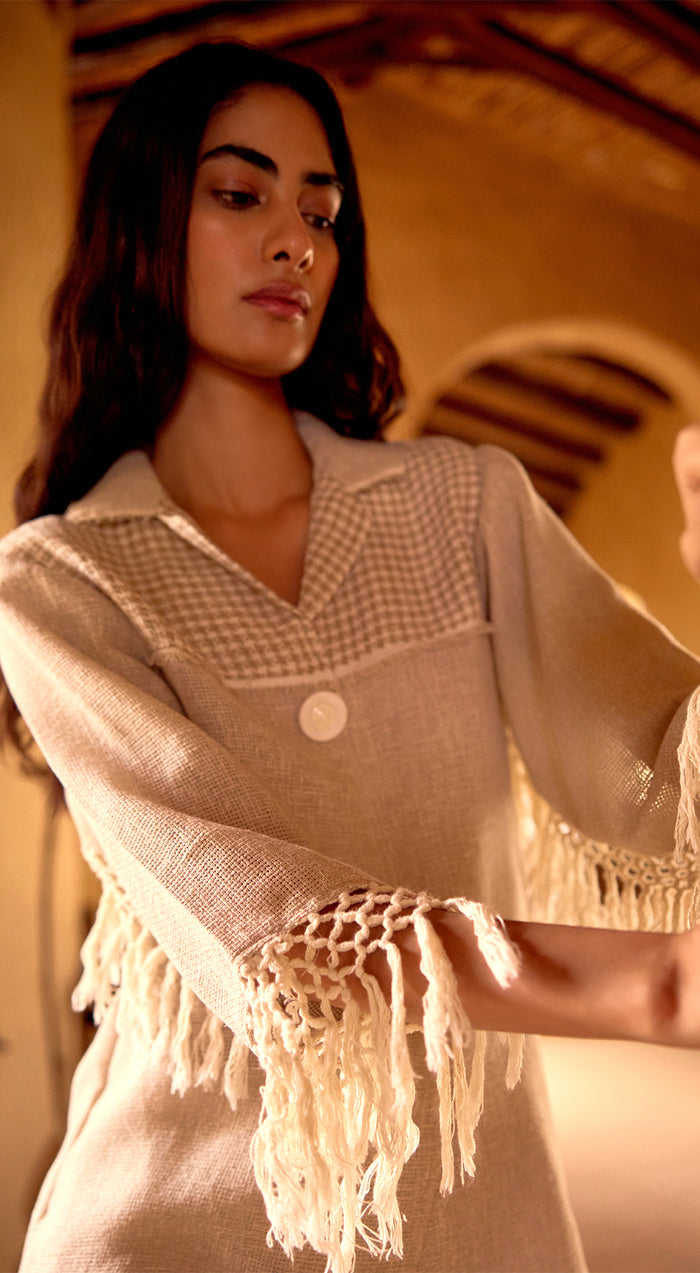 Ivory Stone Drift Jute Shirt