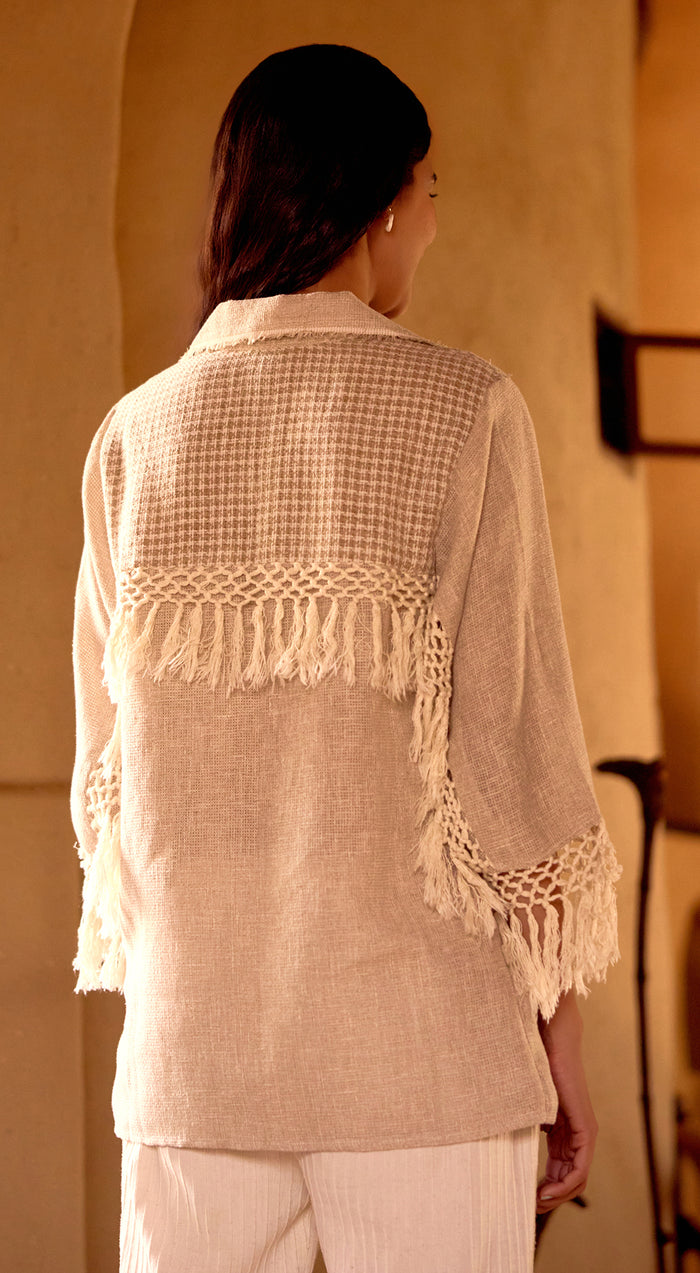 Ivory Stone Drift Jute Shirt