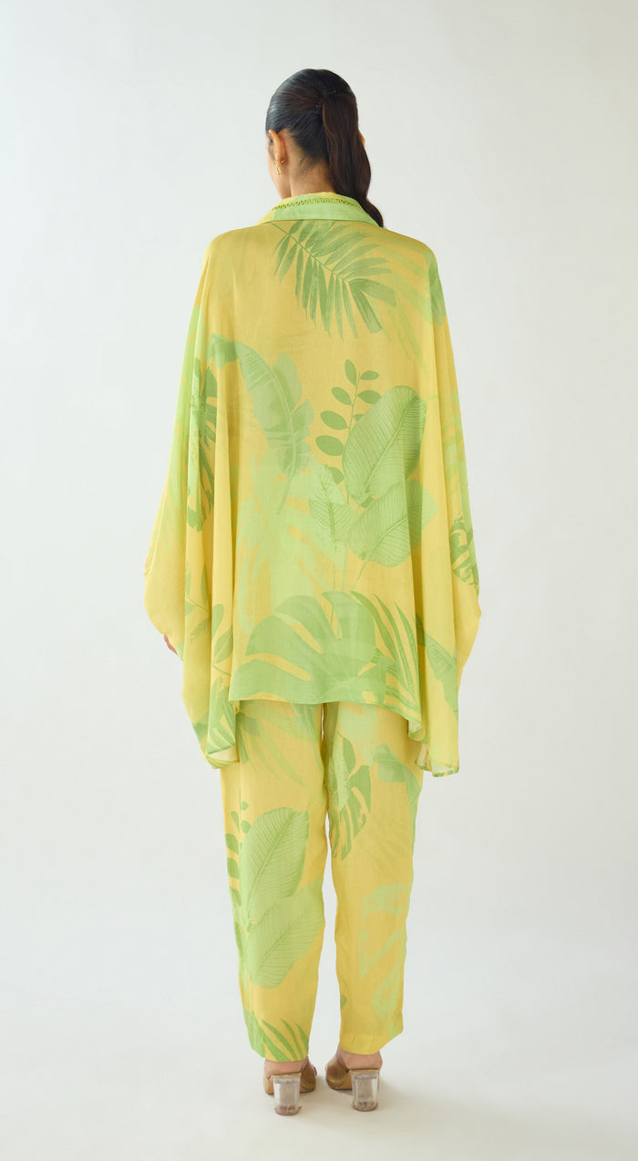 Lush Yellow Aura Muslin Co-ord Set