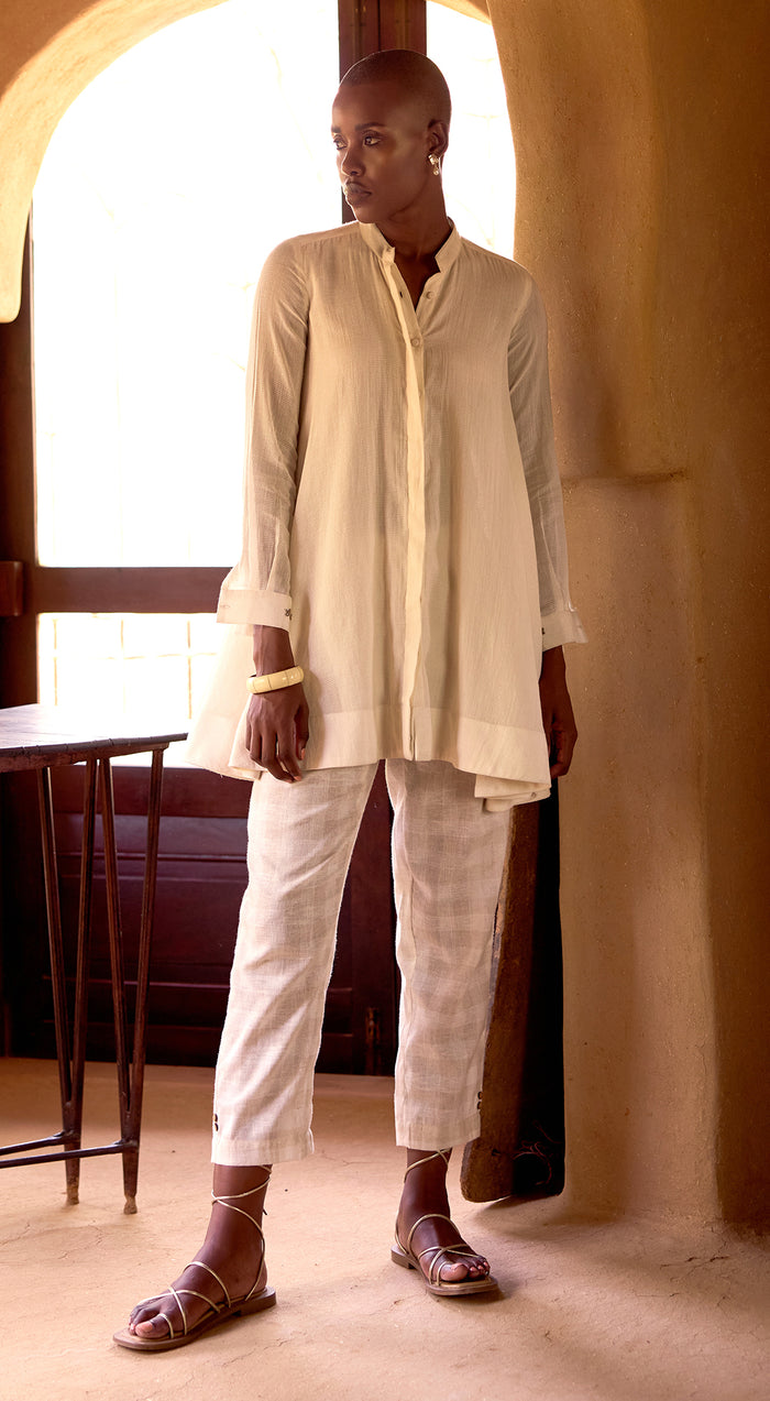 Ivory Earthen Grace Cotton Tunic