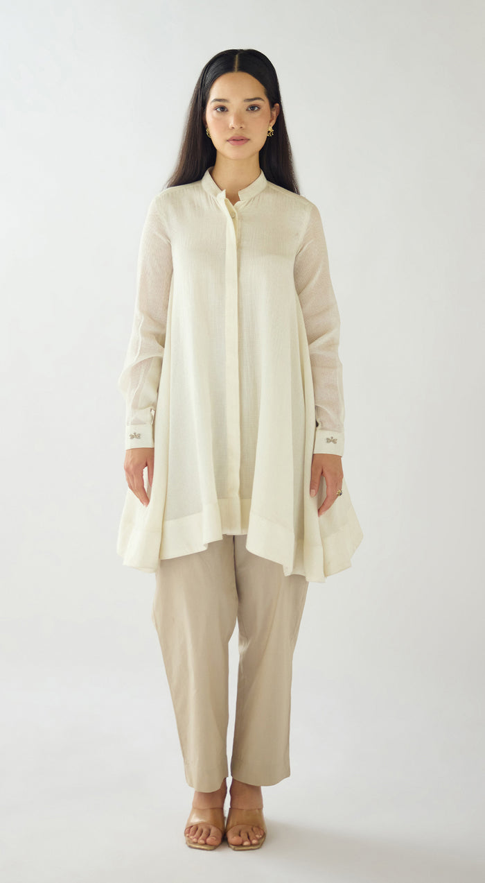 Ivory Earthen Grace Cotton Tunic