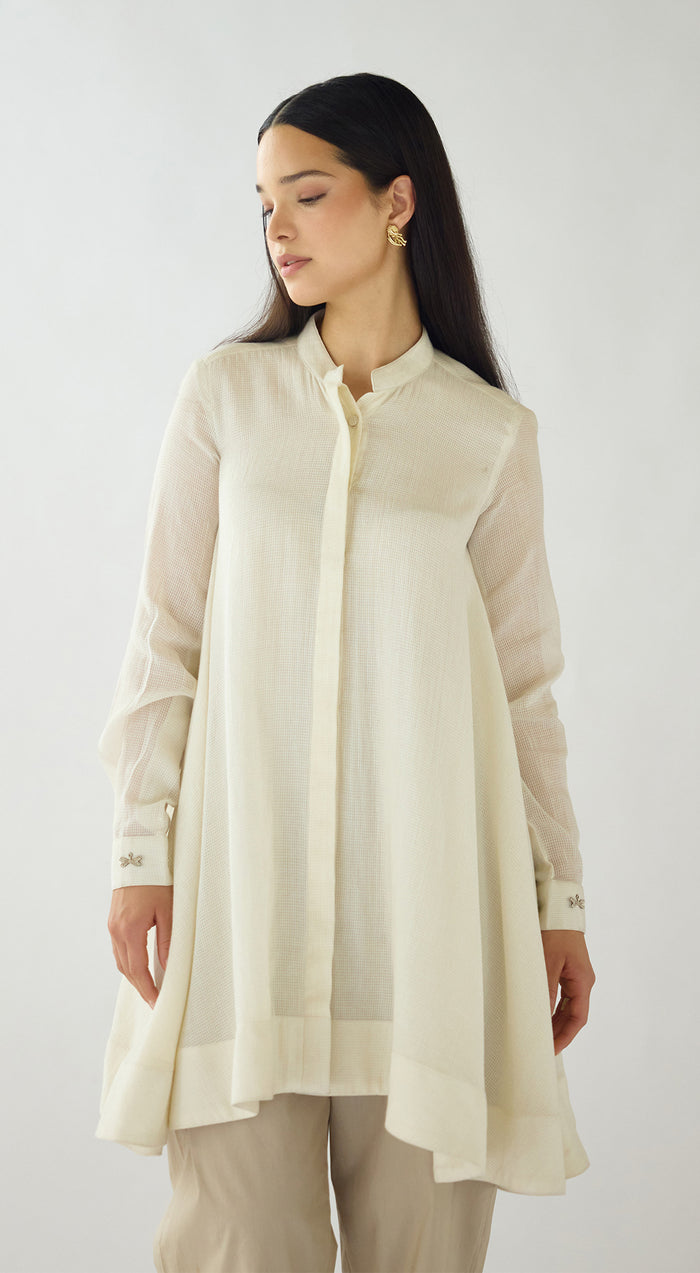 Ivory Earthen Grace Cotton Tunic