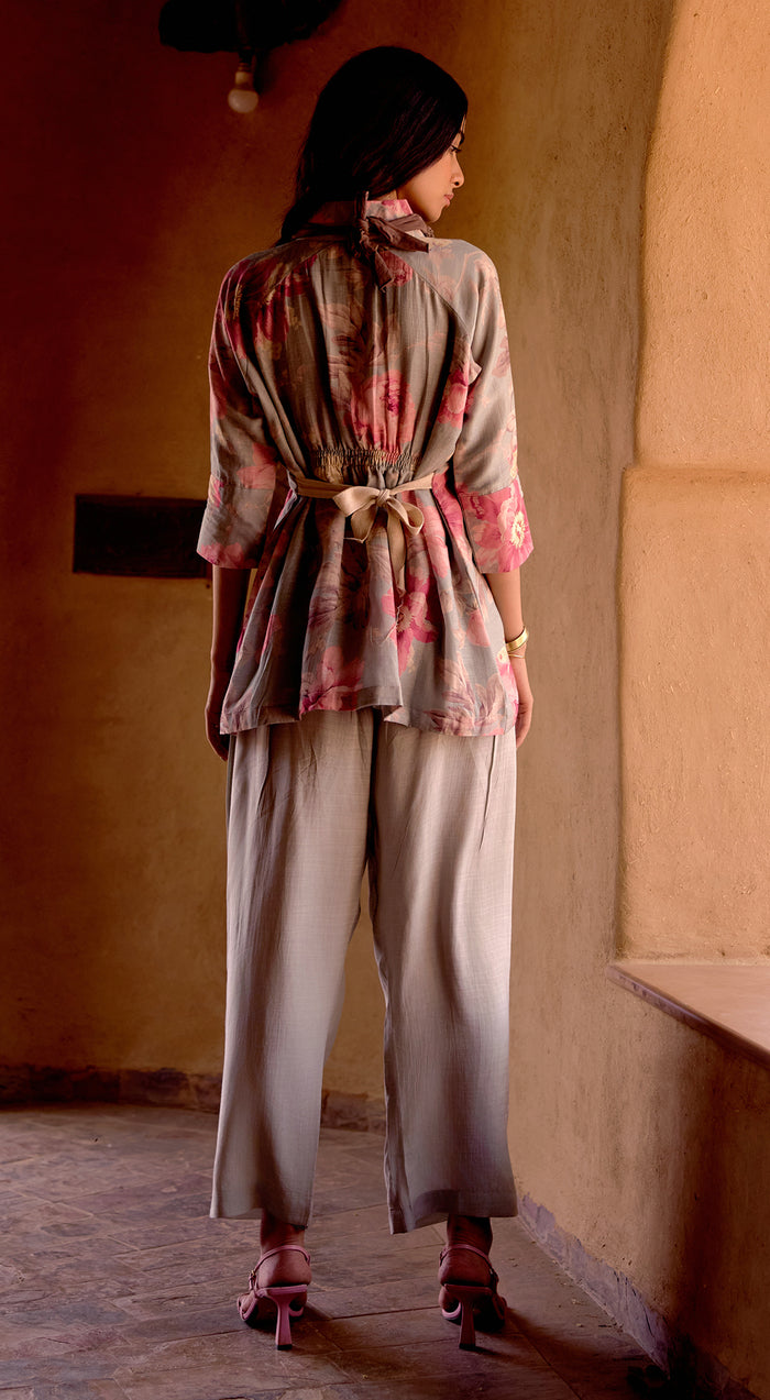 Green Dust Light Petals Co-ord Set