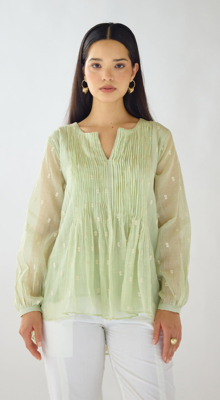 Lime Blush Cotton Tunic