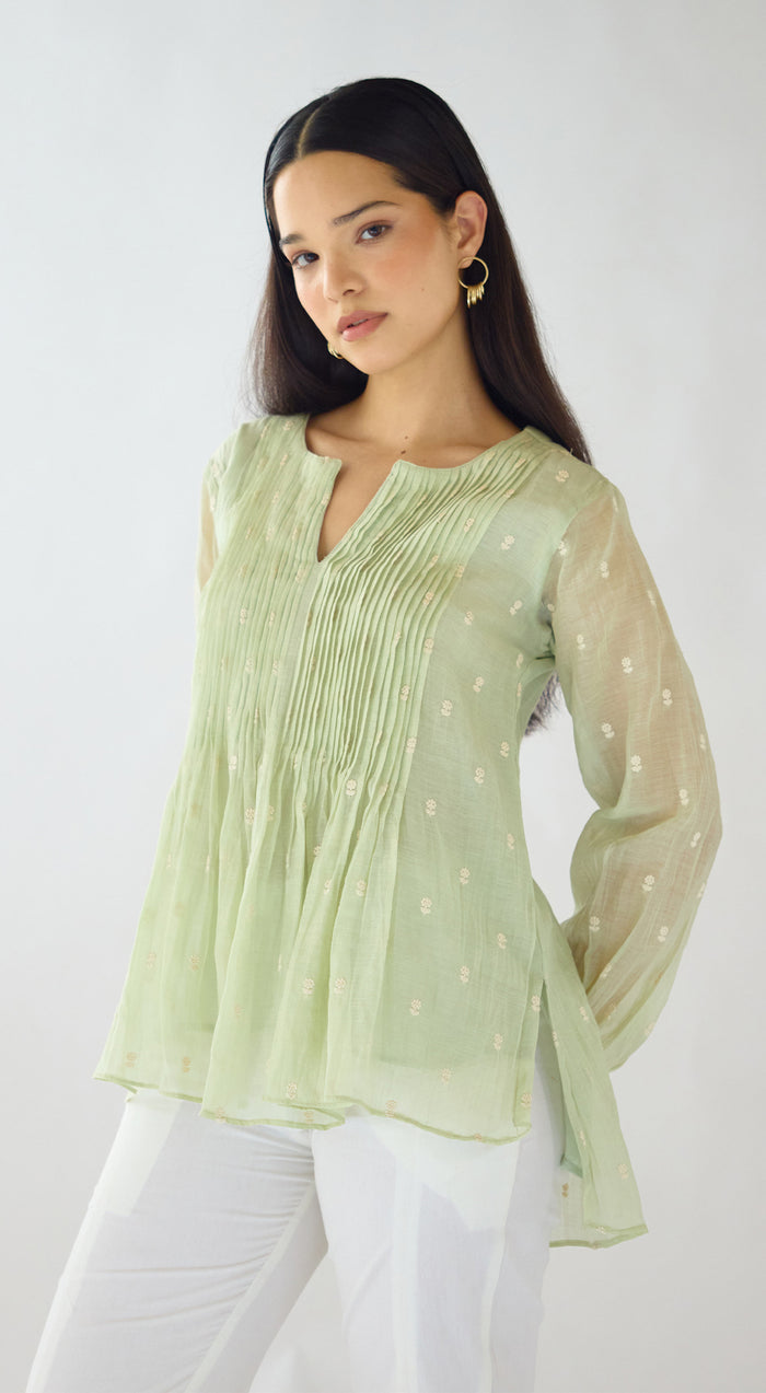 Lime Blush Cotton Tunic