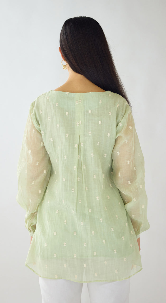 Lime Blush Cotton Tunic