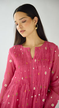 Threaded Rose Cotton Tunic