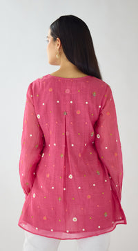Threaded Rose Cotton Tunic