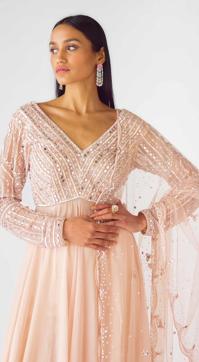 The Blush Celeste Anarkali