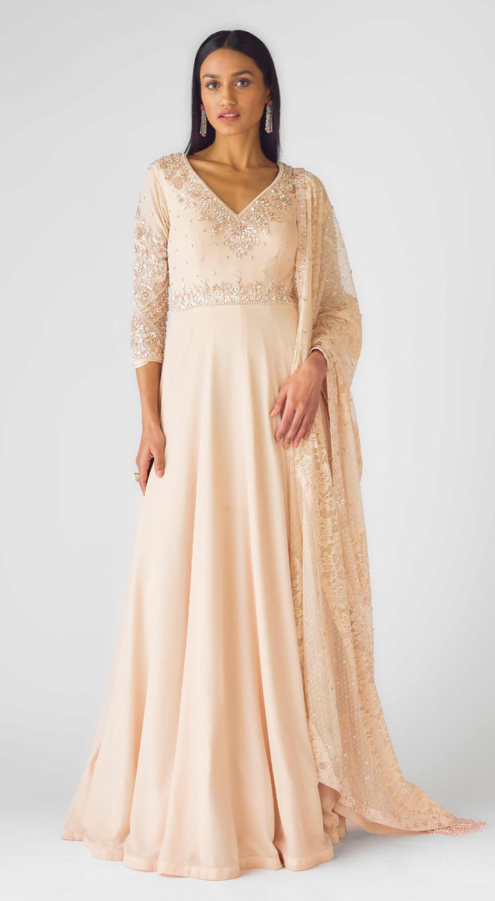 The Blush Opulence Anarkali Set