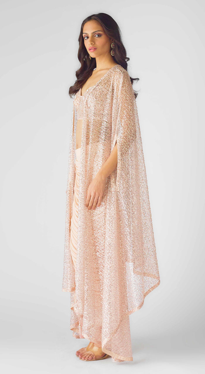 The Peach Serenade Cape Set